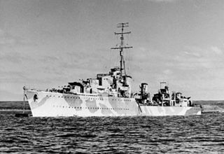 HMS <i>Matabele</i> (F26) Destroyer of the Royal Navy