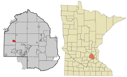 Location of Maple Plain within Hennepin County, Minnesota