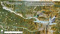 Shows the major changes in hydrology of Mount Saint Helens after its 1980 eruption, including artificial modifications designed to mitigate sediment and water flow.