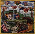 Image 37The Giving of the Seven Bowls of Wrath / The First Six Plagues, Revelation 16:1–16. Matthias Gerung, c. 1531 (from List of mythological objects)