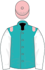 Green, pink epaulets and cap, white sleeves