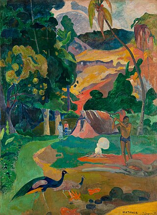 <i>Landscape with Peacocks (Death)</i> Painting by Paul Gauguin