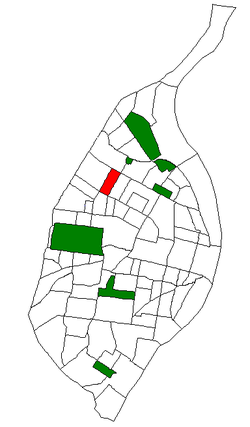 Location (red) of Kingsway West within St. Louis