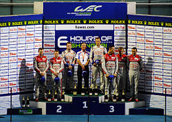 The podium for the overall race winners Shanghai LMP1 Podium.jpg