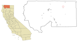 Location in Siskiyou County and the state of California