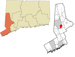 Bethel (CDP)'s location within the Western Connecticut Planning Region and the state of Connecticut