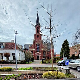 Zicht op de kerk vanaf de Venne