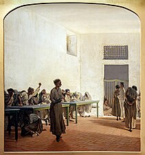 La Salle des agités de l'hospice San Bonifacio (1865),Venise, Ca' Pesaro.