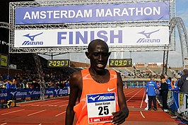 Gefinisht als zevende bij de Amsterdam Marathon 2009