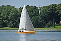 A sailboat on the Orava Reservoir