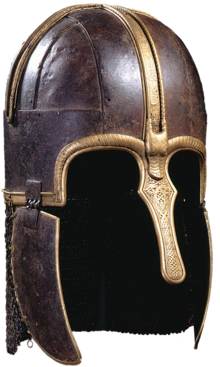 Colour photograph of the Coppergate helmet