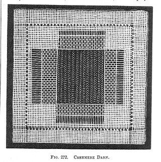 <span class="mw-page-title-main">Darning</span> Sewing technique for repairing holes or worn areas in fabric or knitting using needle and thread