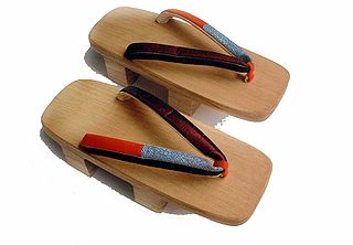 <i>Geta</i> (footwear) Traditional Japanese open-topped wooden shoes