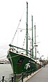 Rainbow Warrior in port at West India Docks, London in 2009