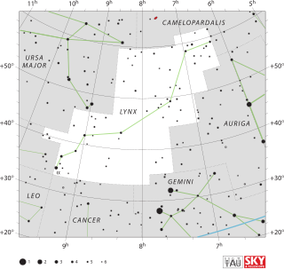 <span class="mw-page-title-main">Lynx (constellation)</span> Constellation in the northern celestial hemisphere