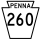 Pennsylvania Route 260 marker