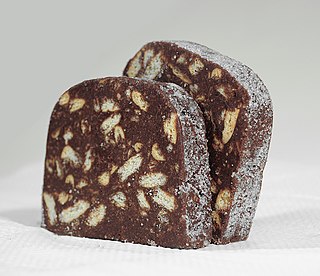 <span class="mw-page-title-main">Chocolate salami</span> Italian and Portuguese chocolate dessert