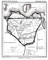 De gemeente Sloten in 1868. De Riekerpolder is gelegen ten zuiden van Sloten, tussen de Sloterweg en de Nieuwe Meer, hier aangeduid als Sloter Bovenwegspolder.