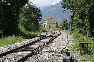 Bahnhof Ugine von Süden gesehen