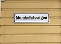 Road sign in the Moominworld, in Naantali.