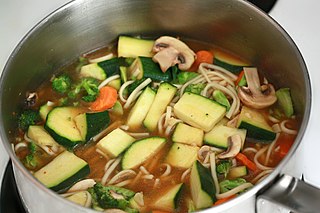 <span class="mw-page-title-main">Vegetable soup</span> Type of soup containing vegetables