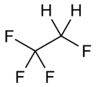 Structuurformule van 1,1,1,2-tetrafluorethaan