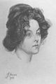 Elsa Asenijeff (1904), tekening door Max Klinger