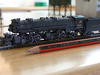 <span class="mw-page-title-main">N scale</span> Modelling scale of 1:160, 1:150 (Japan), 1:148 (UK)