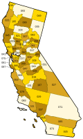 Carte des comtés de Californie