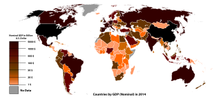 <span class="mw-page-title-main">Gross domestic product</span> Market value of goods and services produced within a country