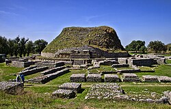 The Dharmarajika Stupa, a Mauryan-era Buddhist stupa near the city of Taxila (2010)