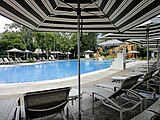 A view of Hollywood Hotel's Swim pool, Hong Kong.