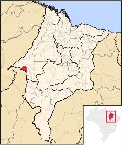 Localização de Imperatriz no Maranhão