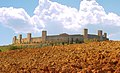 The clay soil of Tuscany (here near Monteriggioni) is rich in limonite, or hydrated iron oxide, the main component of sienna pigment.