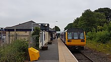 Northern Class 142 at Bishop Auckland station. 04 07 2018.jpg