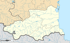 Mapa konturowa Pirenejów Wschodnich, po prawej znajduje się punkt z opisem „Saint-Nazaire”