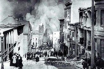 Jordbävningen i San Fransisco 1906.