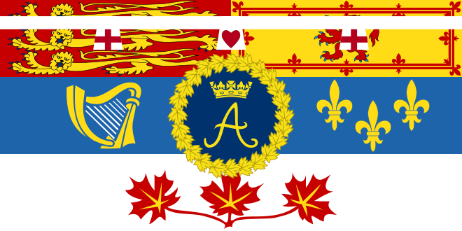 პრინცესა ანას ოფიციალური დროშა, რომელიც მხოლოდ კანადაში გამოიყენება
