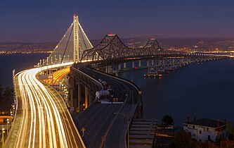 Old and new Bay Bridges