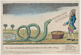 The American Rattlesnake Presenting Monsieur his Ally -sic- a Dish of Frogs MET DP876973.jpg