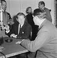 Danny Kaye interviewed for the Finnish Broadcasting Company, 1955