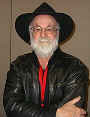 Terry Pratchett (1948-2015), the author of the acclaimed Discworld series 10.12.12TerryPratchettByLuigiNovi1.jpg