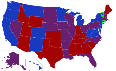 Senate composition as a result of the 2010 elections. 112th United States Congress Senators.svg