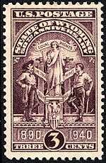 Thumbnail for File:3c Wyoming Statehood 50th anniversary, 1940 issue.jpg