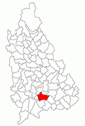 Location in Dâmbovița County