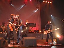 The 1997–2002 Del Amitri line-up on stage at the Guildhall in Southampton on 16 May 2002