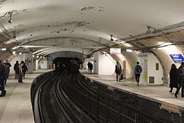 Les quais en travaux de la ligne 4.