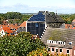 Old bunker cladded with solar