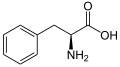 de: Struktur von L-Phenylalanin; en: Structure of L-phenylalanine