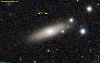 <span class="mw-page-title-main">NGC 714</span> Lenticular galaxy in constellation Andromeda